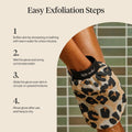 Exfoliating Glove 1Pc – Korean Exfoliating Mitt & Deep Exfoliating Body Scrubber for Shower, Bath | Body Exfoliator Glove, Dead Skin Remover | Skin Care for Smooth Skin - Leopard