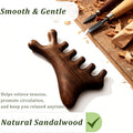Natural Sandalwood Gua Sha Tool – 4-In-1 Face & Body Massager for Lymphatic Drainage, Jawline Lift, Nose Sculpting & Scalp Massage – Self-Care Gift for Women