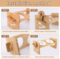 Adjustable Bamboo Raised Pet Bowl for Cats and Small Dogs, Elevated Feeder Stand with 2 Ceramic Bowls and anti Slip Feet, Great Gift for Puppies, Kittens
