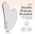 Stainless Steel Gua Sha Facial Tools - Guasha Tool for Face, Face Sculpting Tool, Neck Massager, Double Chin Reducer Gua Sha Tools, Lymphatic Drainage Massager, Facial Skin Care - Silver