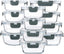 24-Piece Glass Food Storage Containers with Upgraded Snap Locking Lids,Glass Meal Prep Containers Set - Airtight Lunch Containers, Microwave, Oven, Freezer and Dishwasher
