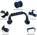 AB Wheel Roller Kit with Push-Up Bar, Knee Mat, Jump Rope and Hand Gripper - Home Gym Workout for Men Women Core Strength & Abdominal Exercis