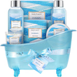 Bath and Body Gift Set for Women,  Ocean Gift Basket, 7 Pcs Bath Sets for Women Gift with Bubble Bath, Body Lotion, Scented Candle, Spa Kit for Her, Mother'S Day Gifts for Mom