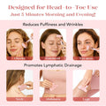Icyme Rose Quartz Roller & Gua Sha Set, Cooling Face Roller for Depuffing & Lymphatic Massage, Sculpting Tool for Face, Eyes & Neck, Smooth Skincare Gift for Women and Men