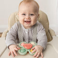 Pop & Whirl – Fidget Spinner Travel & Bath Toy for Babies & Toddlers – Fidget W/Textured Silicone Popper to Develop Fine Motor Skills –Sticks to Highchairs, Tables, Tubs, More (Strawberry)