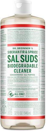 Sal Suds Biodegradable Cleaner (32 Oz) – All Purpose Pine Mop Detergent for Floors, Laundry & Dishes, Multi-Surface Concentrate, Heavy-Duty Degreaser