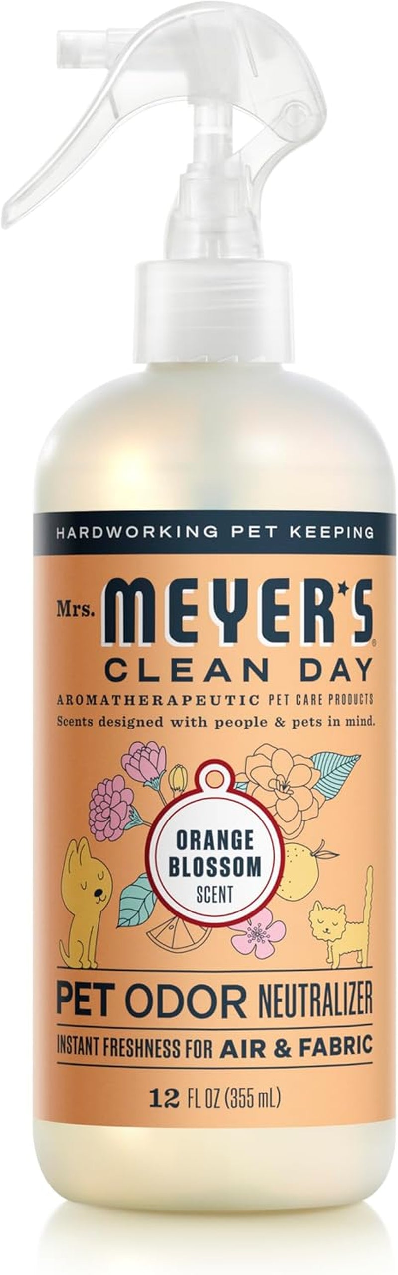 MRS. MEYER'S CLEAN DAY Pet Odor Neutralizer, Orange Blossom Scent, 12Oz