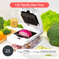 the Original Pro Chopper - Vegetable Chopper and Spiralizer, Food Chopper with Container, Fruit Slicer, Kitchen Gadgets & Gifts, Home Essentials (4 in 1, White)