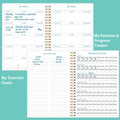 Fitness Journal for Women & Men - A5 Workout Journal/Planner Daily Exercise Log Book to Weight Loss, Gym, Muscle Gain, Bodybuilding Progress - Daily Personal Health & Wellness Tracker, Spiral-Bound,