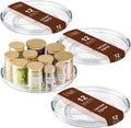 12 Inch Lazy Susan Turntable, 360Â° Rotating Organizer Storage for Cabinet & Table Top, Pantry, Fridge, Bathroom, 4 Pack Clear Spice Rack, Kitchen Storage Tray for Medicine & Countertop