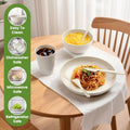 36-Piece Reusable Wheat Straw Dinnerware Sets for 6,  Unbreakable Reusable Set Kitchen Cups, Plates, Bowls Sets & Cultery Dishwasher Microwave Safe - Patio, Outdoors, RV, Camping Dishes