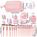 70Pcs Pink Makeup Brushes Set Professional Makeup Kit Multi-Functional Makeup Tool Set with Case Facial Makeup Accessories, Foundation Makeup Brush Kit Eye and Face Make up Brushes & Tools