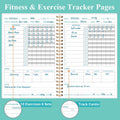 Fitness Journal for Women & Men - A5 Workout Journal/Planner Daily Exercise Log Book to Weight Loss, Gym, Muscle Gain, Bodybuilding Progress - Daily Personal Health & Wellness Tracker, Spiral-Bound,