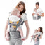 Baby Carrier,  Multifunction Baby Carrier Hip Seat (Ergonomic M Position) for 3-36 Month Baby, 6-In-1 Ways to Carry, All Seasons, Adjustable Size, Perfect for Shopping Travelling (Grey)