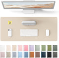 Leather Desk Pad Protector, Office Desk Mat, Large Mouse Pad, Non-Slip PU Leather Desk Blotter, Waterproof Laptop Desk Writing Pad for Office and Home (23.6" X 13.8", Eggshell)