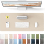 Leather Desk Pad Protector, Office Desk Mat, Large Mouse Pad, Non-Slip PU Leather Desk Blotter, Waterproof Laptop Desk Writing Pad for Office and Home (23.6" X 13.8", Eggshell)