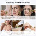 Icyme Gua Sha & Jade Roller Set, Cooling Face Roller & Gua Sha Tool for Depuffing, Facial Sculpting & Jawline Definition, Smooth Rolling Skincare Tools for Women & Men â€“ Green