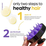 Organic Rosemary Castor Hair Oil + Massager Hair Growth Set Hair Growth Oil 4 Ounces with Coconut & Olive Oil for Dry, Damaged & Split End