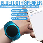 Wearable Portable Waterproof Bluetooth Speaker Watch X10 Clip Speaker MP3 Player Handsfree Clear Call Speakerphone,Tws,Sd Card Slot,Selfie for Working, Running, Cycling(Blue)