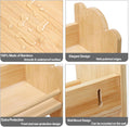 3 Tier Bamboo Spice Rack, Spice Rack Organizer, Seasoning Jars Rack Shelf Spice Organizer for Kitchen Counter or Wall Mounting, Spice Storage Holder with Handles, Jars Not Included,Natural