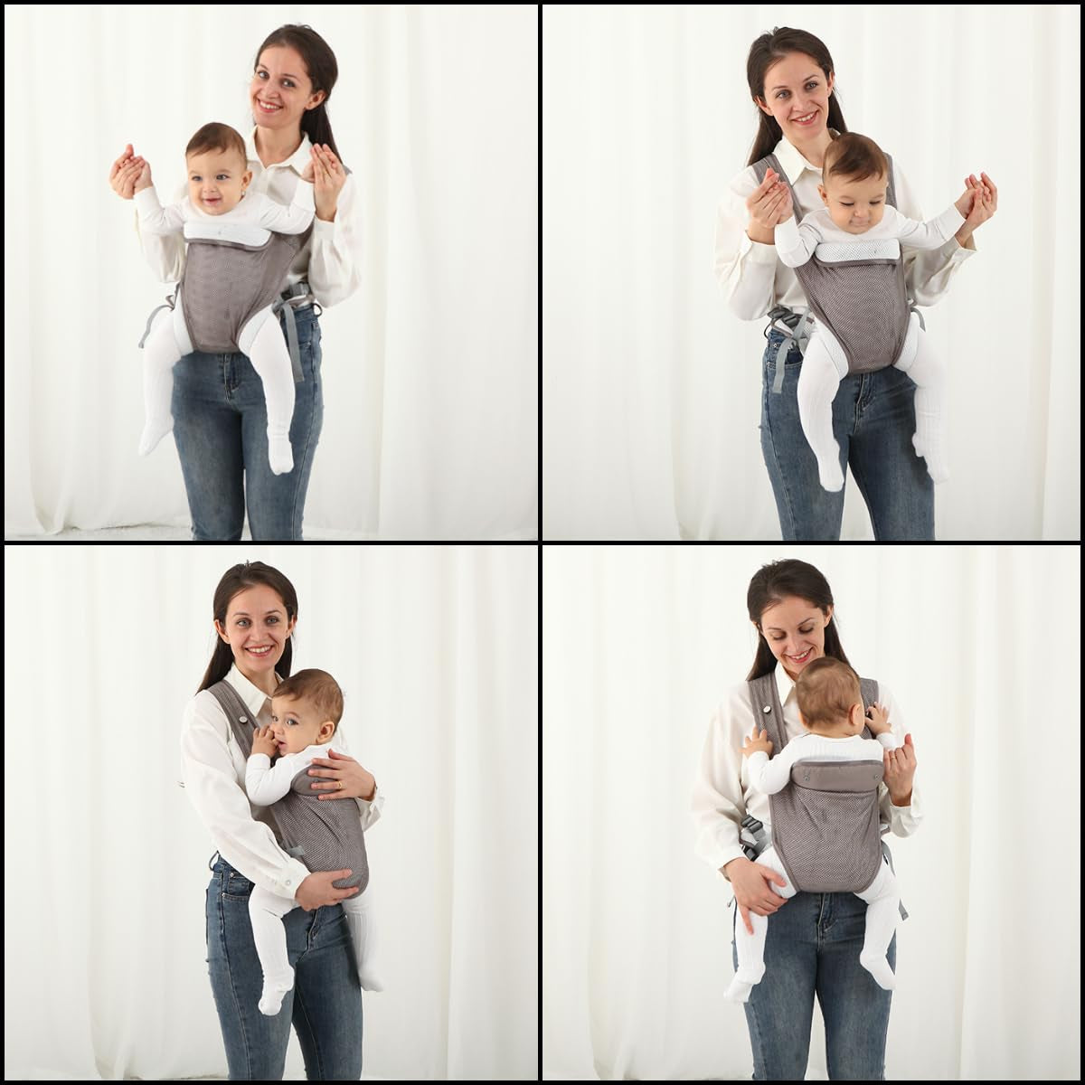 Baby Carrier Wrap,Baby Carriers Newborn to Toddler,Cozy Baby Holder Carrier Lightweight,Adjustable Baby Carriers Support for Infant 7-45Lbs Girl and Boy,Front Back All Positions,Shower Gift