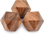 Acacia Wood Decorative Wood Ball for Centerpiece or Individual Use Ideal for Use in Living, Dining Room, Coffee Table Centerpiece Home Décor (3" X 3" X 3"), (Set of 3)