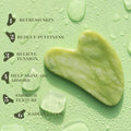 Icyme Gua Sha & Jade Roller Set, Cooling Face Roller & Gua Sha Tool for Depuffing, Facial Sculpting & Jawline Definition, Smooth Rolling Skincare Tools for Women & Men â€“ Green