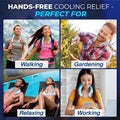 Freedom Touch Personal Neck Fan, 3-Speed Rechargeable Cooling Device, Long-Lasting, Lightweight Portable Neck Cooler, Flexible Band & Thermo-Electric Cooling Plate for Hot Weather