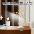 Battery Powered Desk Lamp, Portable Lamps Rechargeable 3 Color Modes Touch Control Stepless Dimming, Wireless Desk Lamp with 2000Mah, Small LED Table Light for Dorm Study Office Bedroom,White