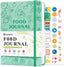 Food Journal for Women Weight Loss & Fitness - Meal Planner & Calorie Counter Book | A5 Food Diary for Gym, Yoga & Healthy Eating | 90D Undated Wellness Nutrition Journal for Women & Men Workout, Green