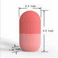 Ice Cube Roller Massager for Face, Eyes and Neck Naturally Conditioning and Skin Care,De-Puff Eye Bags,Reduce Migraine Pain,Reusable Massage Silicone Ice Mold (Pink)