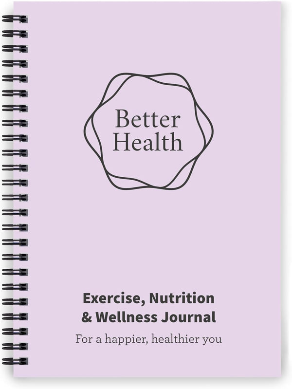 Better Health - Exercise, Nutrition & Wellness Journal - Stay Healthy with Our Handy, Simple Tracking Charts - A5 Size with 104 Undated Pages - for a Happier, Healthier Life (Lilac)