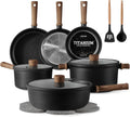Nonstick Pots and Pans, Induction Titanium Cookware Set 16Pcs Kitchen Cooking Sets, Pot and Pan Non Stick W/Frying Pan (PFOS, PFOA Free)