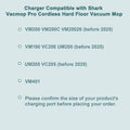 Charger for Shark Vacmop VM200 VM190 VM20026 VC200 UM200 UM205 VC205 Series 10.8V Li-Ion Battery Pro Cordless Hard Floor Vacuum Mop - 5.5 * 2.5 (Not Applicable to Versions after 2025)