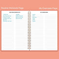 Workout Log for Women & Men - A5 Fitness Planner/Journal to Track Weight Loss, Workout Journal for GYM, Bodybuilding Progress - Daily Health & Wellness Tracker, Pink
