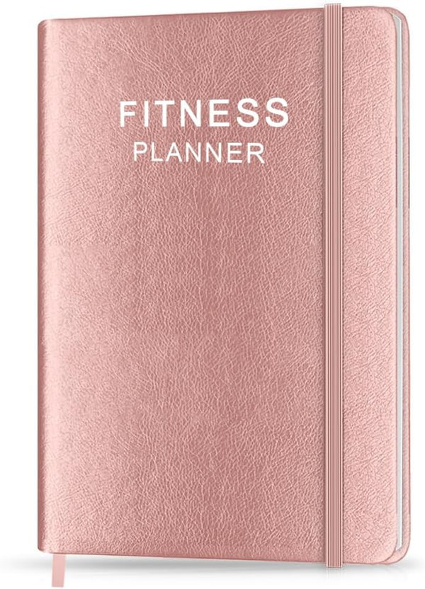 Fitness Planner - Workout Planner for Woman and Man, Fitness Planner for Women & Men - A5 Hardcover Workout Journal/Planner to Track Weight Loss, GYM, Bodybuilding Progress - Daily Health & Wellness Tracker, Rose