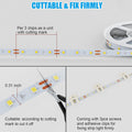Motion Activated LED Strip Lights, 16.4Ft LED Light Strip with Day or Night 2 Lighting Modes, 3 Timing off Modes, Bright White 12V Plug-In LED Rope Lights for under Cabinet, Kitchen