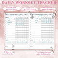 Fitness Planner - Workout Planner for Woman and Man, Fitness Planner for Women & Men - A5 Hardcover Workout Journal/Planner to Track Weight Loss, GYM, Bodybuilding Progress - Daily Health & Wellness Tracker, Rose