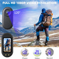 Body Cam, 1080P with Screen, Mini Wearable Action Camera with Magnetic Charging Case, Waterproof Portable Video Recorder for Work, Outdoors