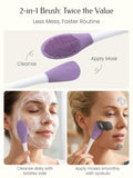 5PCS Face Roller & Gua Sha Facial Tools, Face Massage for Wrinkle Reduction & Puffiness Relief, Includes Silicone Scrubber, Headband & Travel Pouch, Jawline Sculpting and Pore Cleansing Set