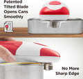 Auto Electric Can Opener: Open Your Cans with a Simple Press of Button - Automatic, Hands Free, Smooth Edge, Battery Operated, YES YOU CAN (Red)