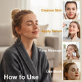 Stainless Steel Gua Sha Tool & Lymphatic Drainage Face Brush Set,  Facial Massage Kit for Jawline Sculpting Puffiness Lifting Relaxation, Contour Face Brush with Storage Case