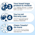 Clean Towels XLÂ®, 100% USDA Biobased Face Towel, Disposable Face Towelette, Eczema Association Accepted, Makeup Remover Dry Wipes, Ultra Soft, 1 Pack, 50 Ct