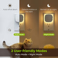 Plug-In LED Backlit Night Light with Motion Sensor & Dusk to Dawn Sensor, 2200K Soft Warm White Nightlight with 1-50Lm Dimmable Brightness for Adults & Kids' Bedroom, Bathroom, Hallway (4 Packs)