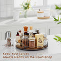 2 Pack 9'' 10'' Lazy Susan Turntable Organizer for Table Top Cabinet, Wooden Lazy Susan for Kitchen, Pantry, Countertop, Bathroom Vanity, Spice Organization, Wood Decor