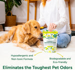 | Carpet Deodorizer & Freshener Powder | 31 Oz Pet Odor Eliminator for Strong Odor & Pet Urine | Fresh Natural Lemon Scent | Safe for Homes with Pets