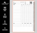 (Peach) - A5 Undated Workout Journal for Men & Women - Plastic Cover & Thick Paper - Planner Log Book to Track Weight Loss, Muscle Gain, Gym Exercise, Bodybuilding Progress