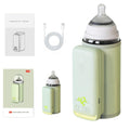 Portable Insulated Bottle Warmer, Waterless Baby Warmer, 6000Mah and 6-Level Temperature Control, Rquipped with a Small Hight Light and Temperature Bisplay, Suitable for Outdoor Travel and Home Use