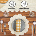 Round Ivory Placemats 13 Inches- Set of 1 | Heat Resistant Mats for Kitchen and Dining Table Décor- Non Slip Placemat for Special Occasions and Everyday Use | Ideal for Gatherings