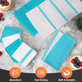 Oven Mitts Kitchen Towels and Dishcloths with Pot Holders Sets, Oven Gloves Hot Pads 500°F Heat Resistant with Silicone Grip, Include 2 Cooking Gloves/2 Potholders/4 Kitchen Towels/4 Dish Towels